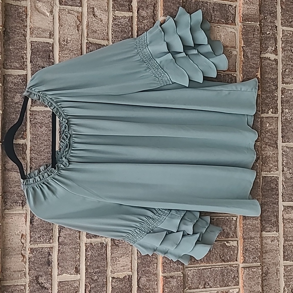 Cato Green Boho Top Size 22/24